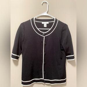 Black and white spring cardigan